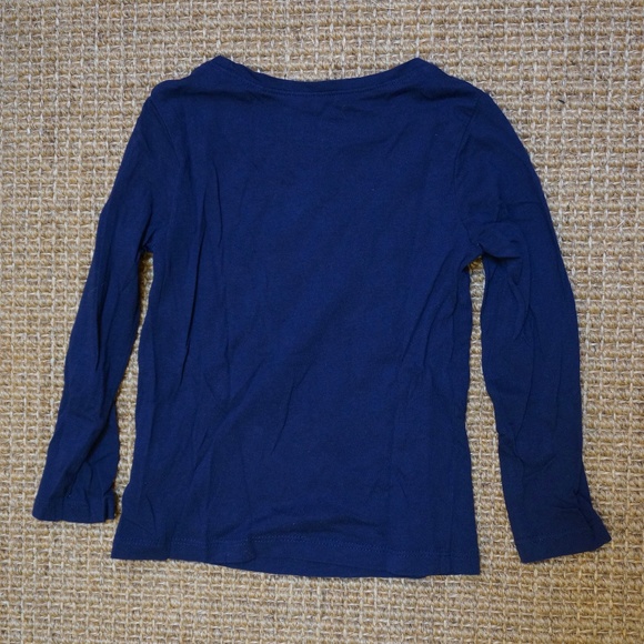 Girls Size 3 Joe Fresh Navy Long Sleeve Shirt - Picture 3 of 3